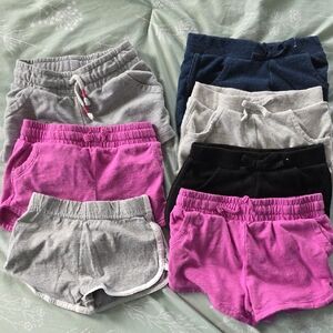 Set of Casual Shorts in Gray, Pink, and Black